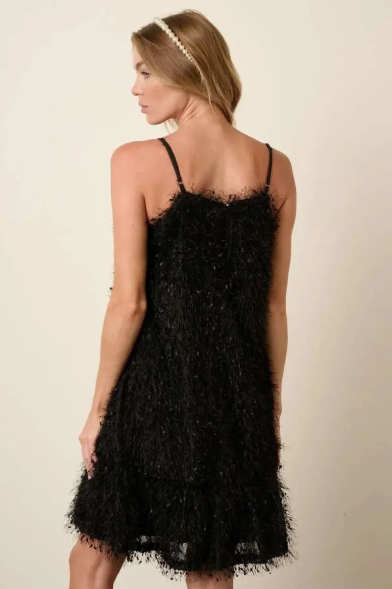 Stylish Mittoshop Feather Ruffle Hem Mini Cami Dress - Love Salve